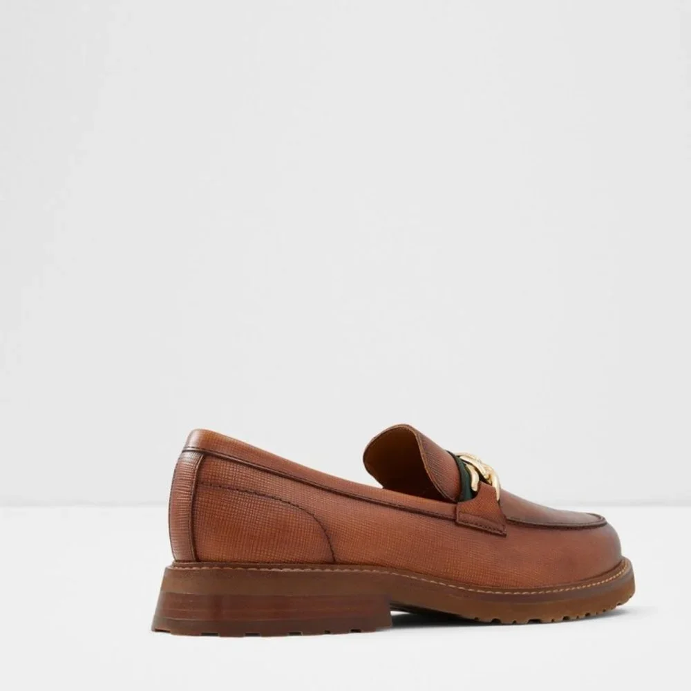 NWOB Aldo Weaver Brown Leather Loafer